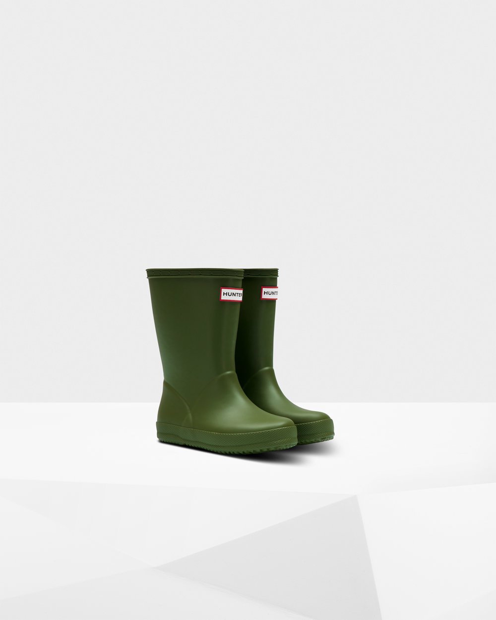 Kids Hunter Original First Classic - Rain Boots Green - 4273-UGQKC